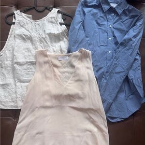 Everlane top bundle silk linen cotton